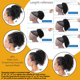 FEIPRO Afro puff bun 8 inch with quick attachment and secure hold.