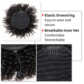 FEIPRO real human hair ponytail 8 inch demonstrates natural look and soft touch.