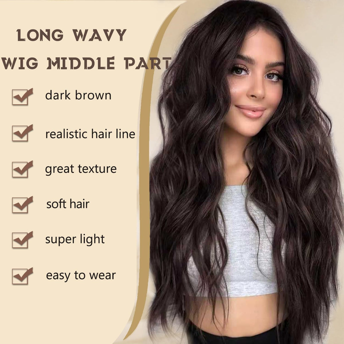 FEIVOSILAN premium heat-resistant fiber wig feels silky and soft