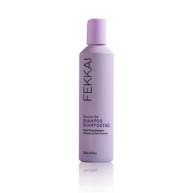 Fekkai Blonde Rx Purple Shampoo bottle showing violet pigments for brass neutralization