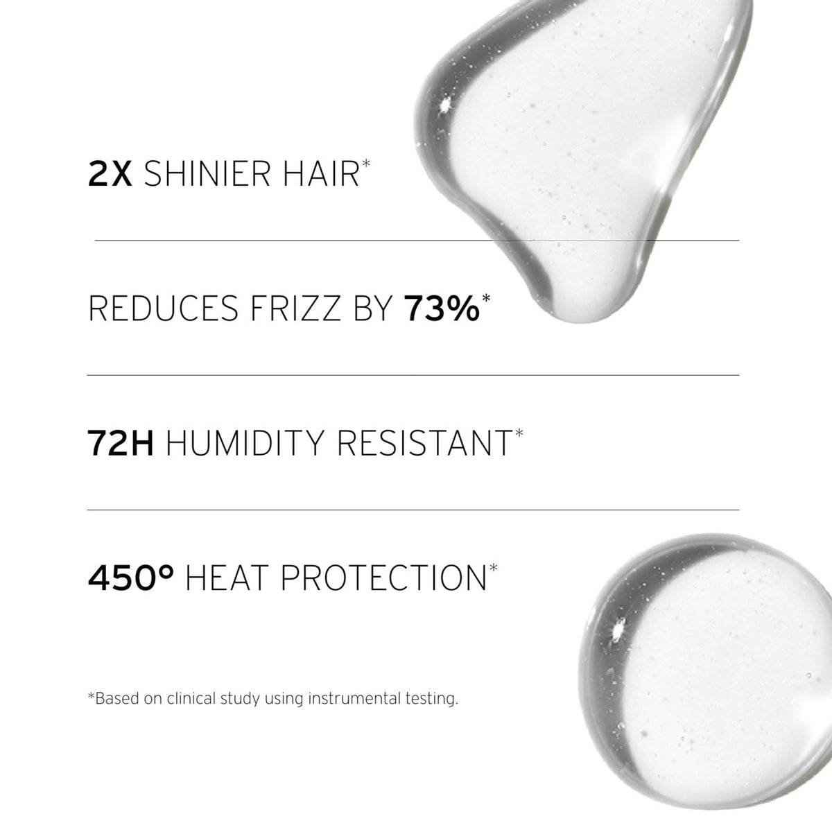 Hair after use looks frizz-free with a glossy finish.