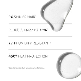 Hair after use looks frizz-free with a glossy finish.