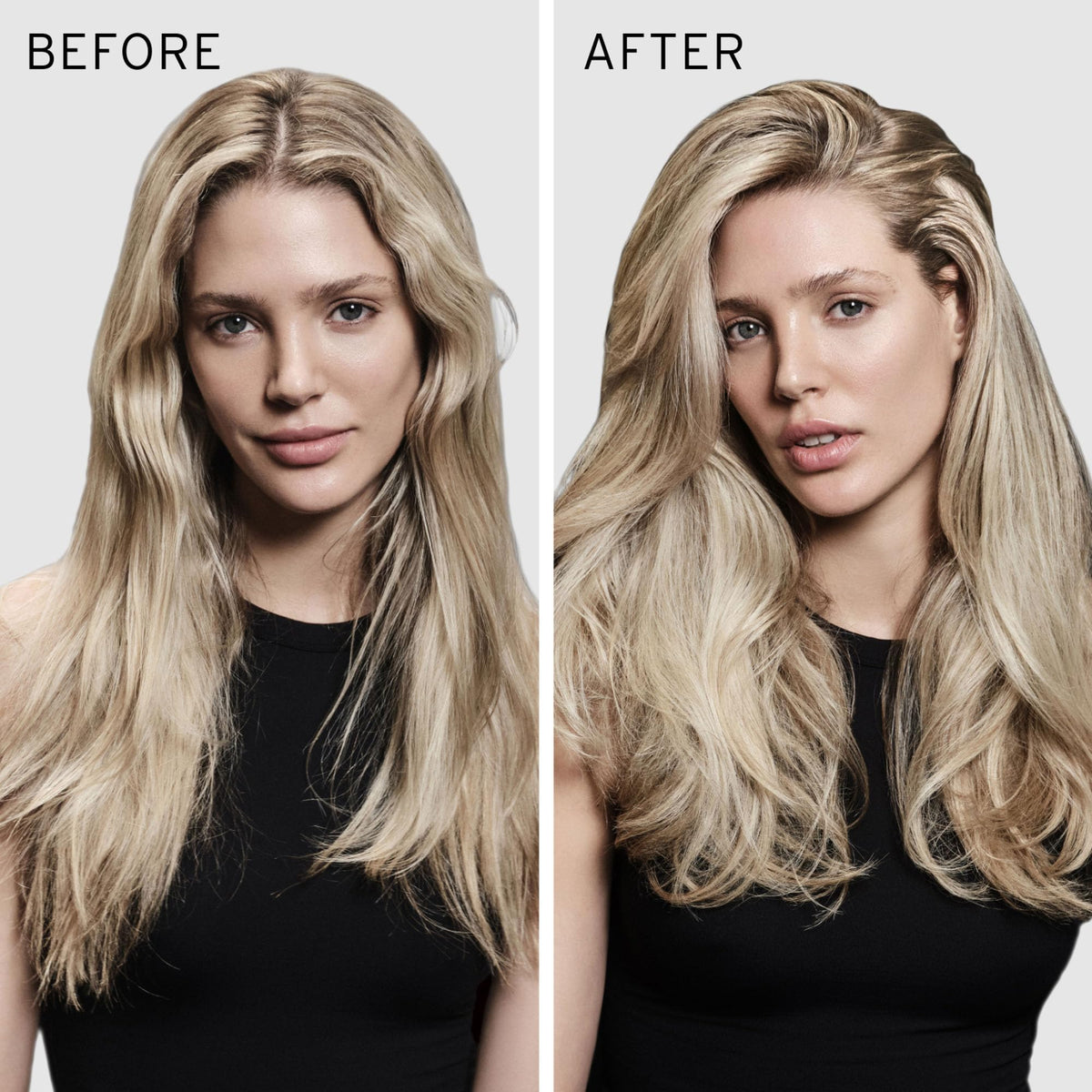 FEKKAI Full Blown Volume hair after use shows improved fullness and bounce.