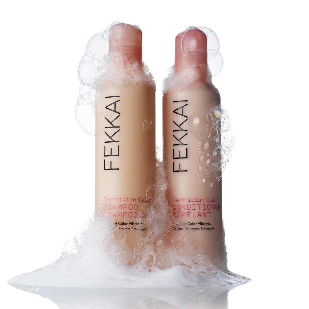 FEKKAI Technician Color Conditioner fragrance hints tropical notes during use.