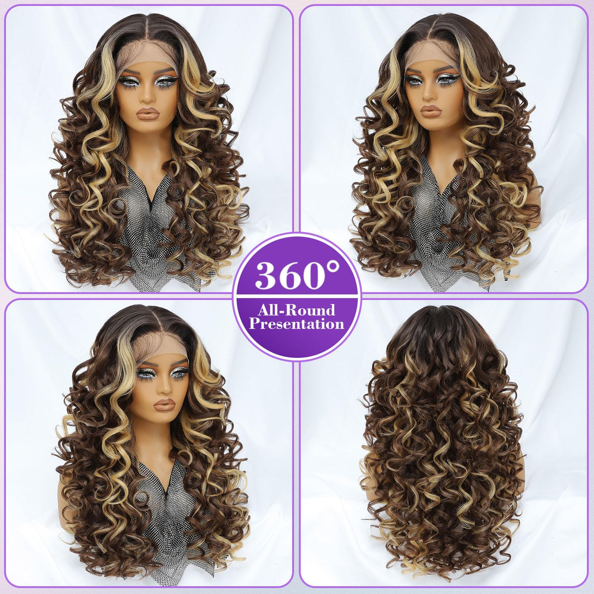 Felek HD transparent lace front wig for invisible hairline and versatile styling.