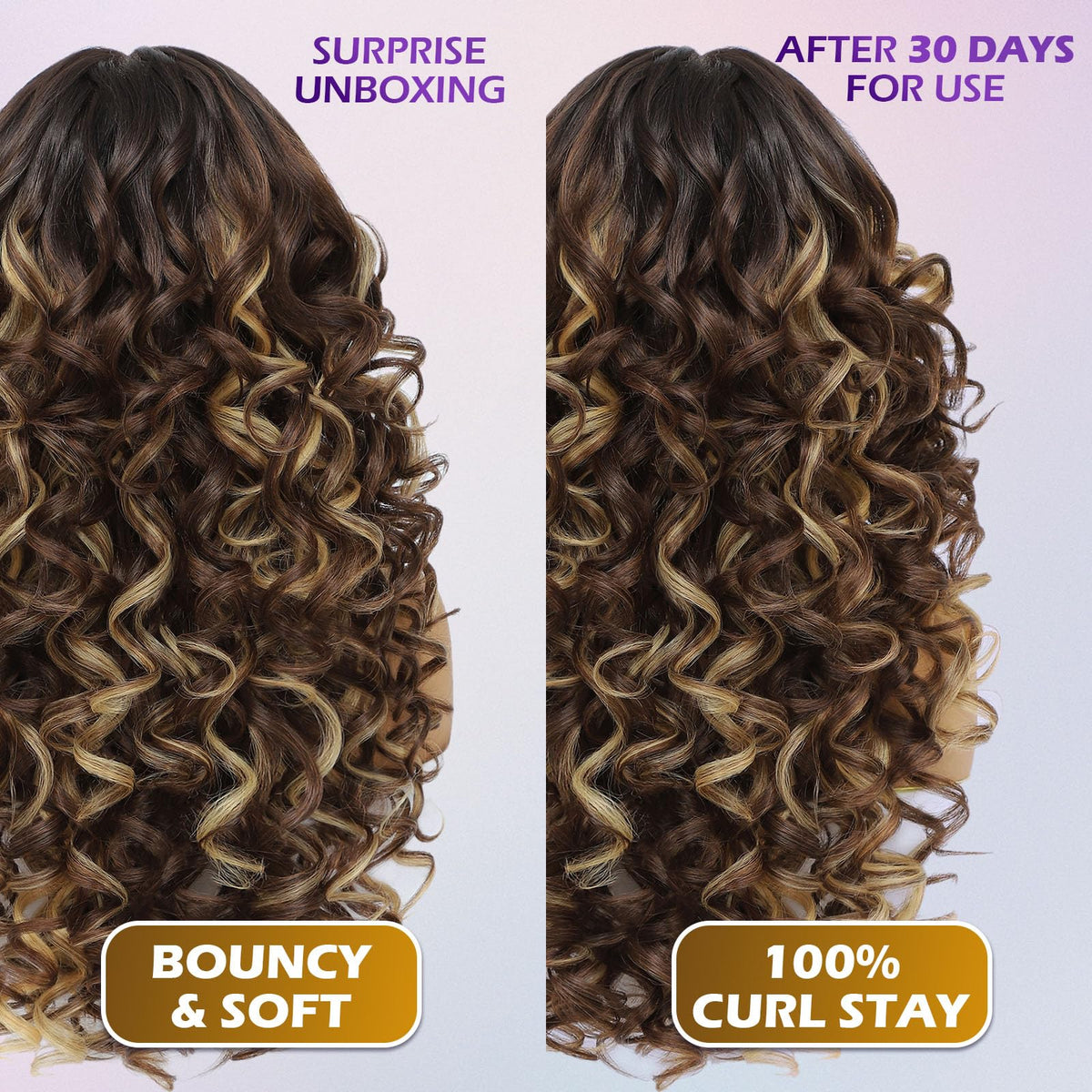 Felek heat-resistant synthetic wig styled up to 400°F.