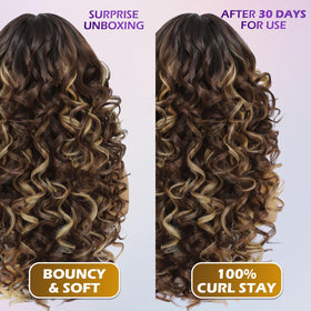 Felek heat-resistant synthetic wig styled up to 400°F.