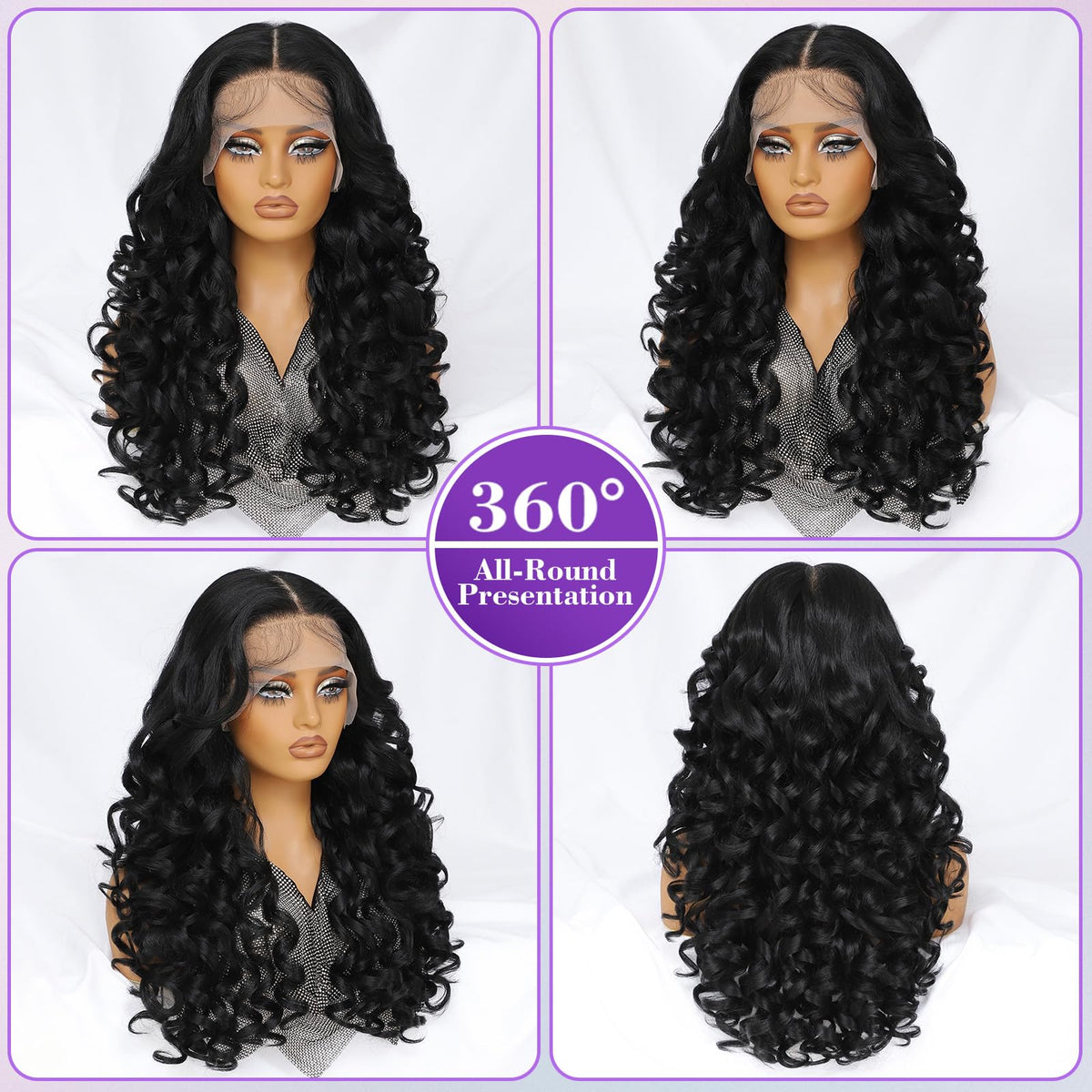 Felek wig with pre-plucked hairline and baby hairs for a natural parting.