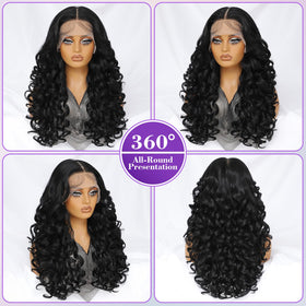 Felek wig with pre-plucked hairline and baby hairs for a natural parting.