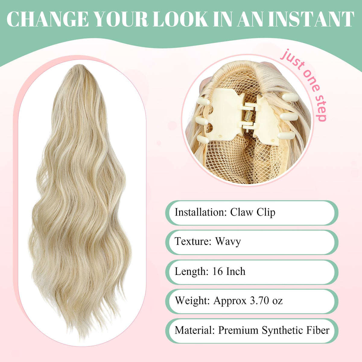 Step-by-step FELENDY clip application for quick styling in seconds.