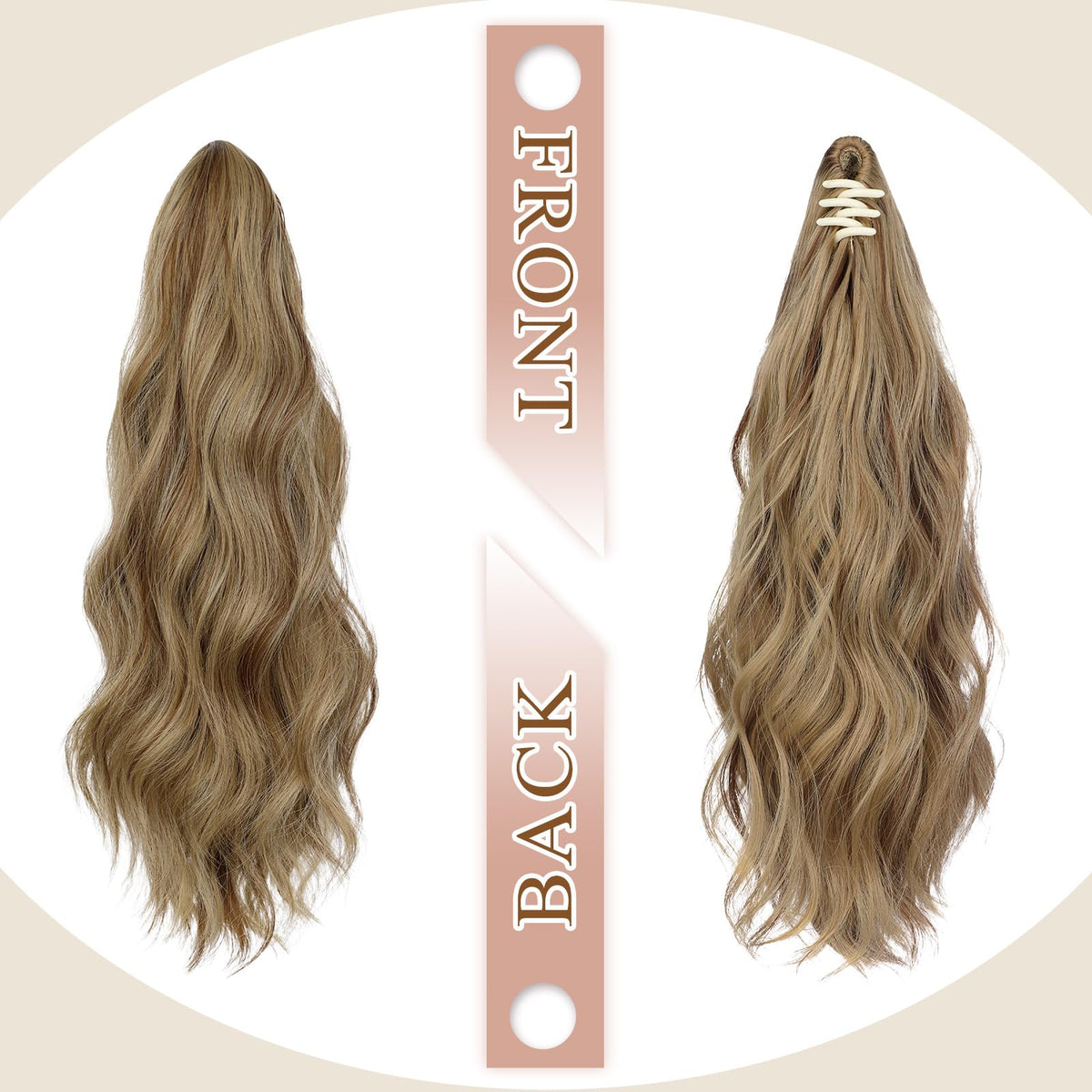 FELENDY pony-tail extension easy-clip demonstrates secure hold for active days.