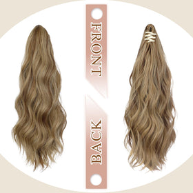 FELENDY pony-tail extension easy-clip demonstrates secure hold for active days.