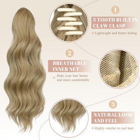 FELENDY low-ponytail option with clip-in ponytail for everyday wear