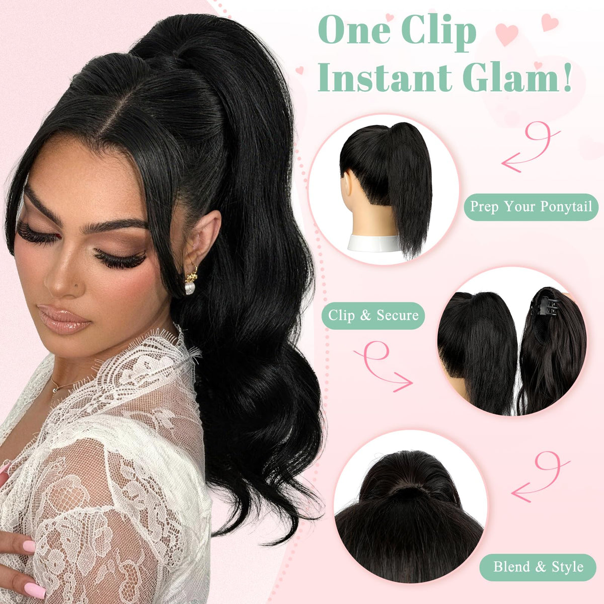 FELENDY second-day hair look adds length and volume effortlessly.