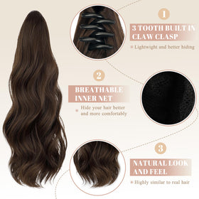 FELENDY synthetic pony tail provides a natural look and comfortable all-day wear.