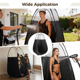 FELISTORY large spray tan tent clear PVC window for visibility