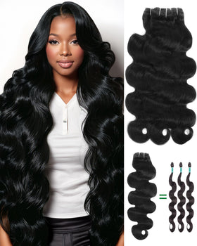 FelixLuna 17A premium body wave bundles for natural sew-ins with a silky finish.