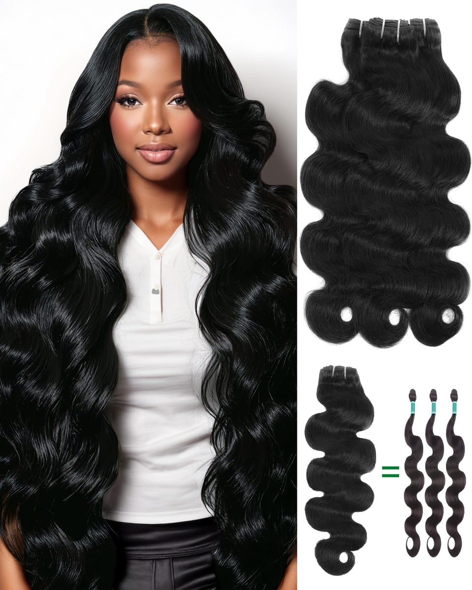 FelixLuna 17A premium body wave bundles for natural sew-ins with a silky finish.