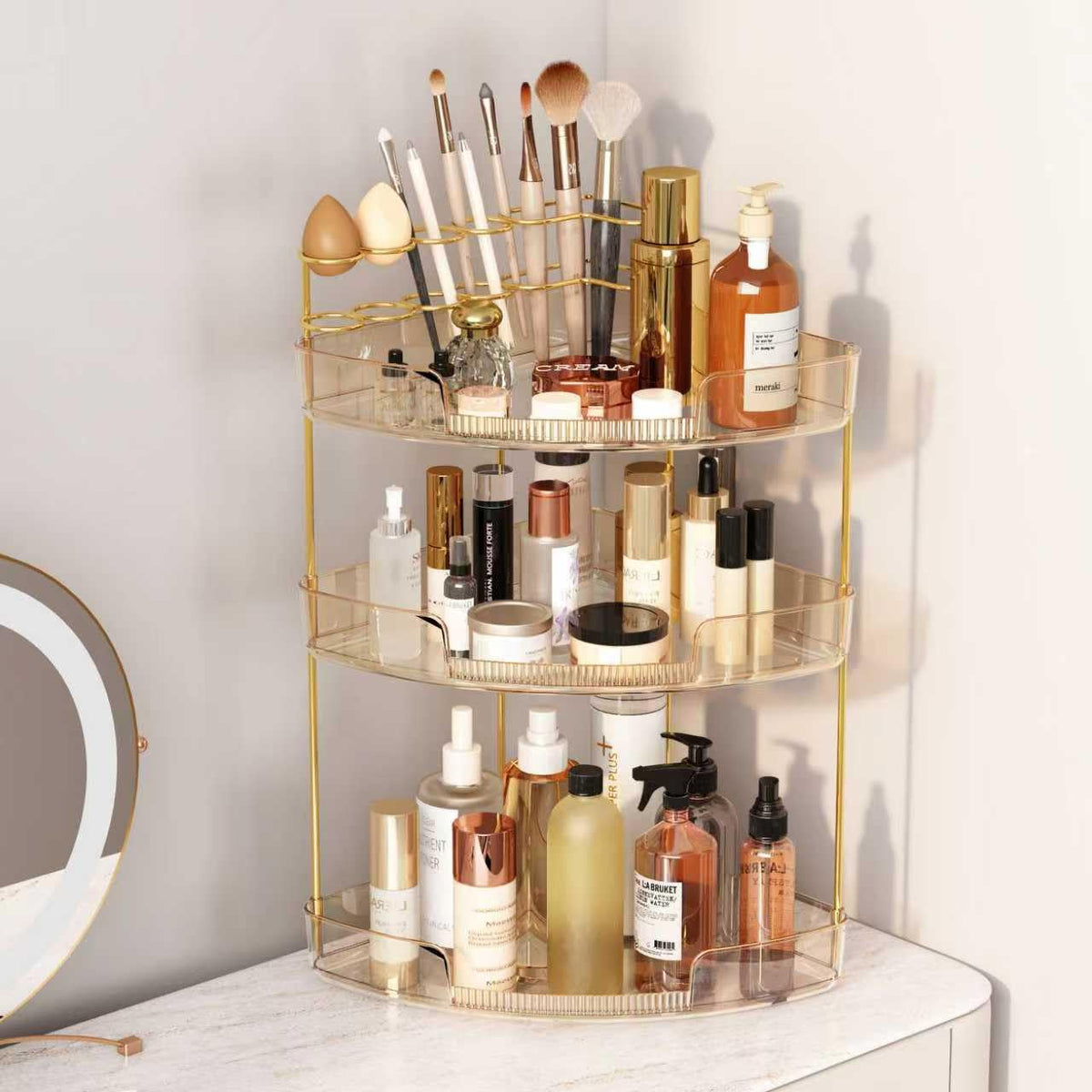 FELIZHOUSE easy-assembly-corner-storage fits tall bottles with ample space
