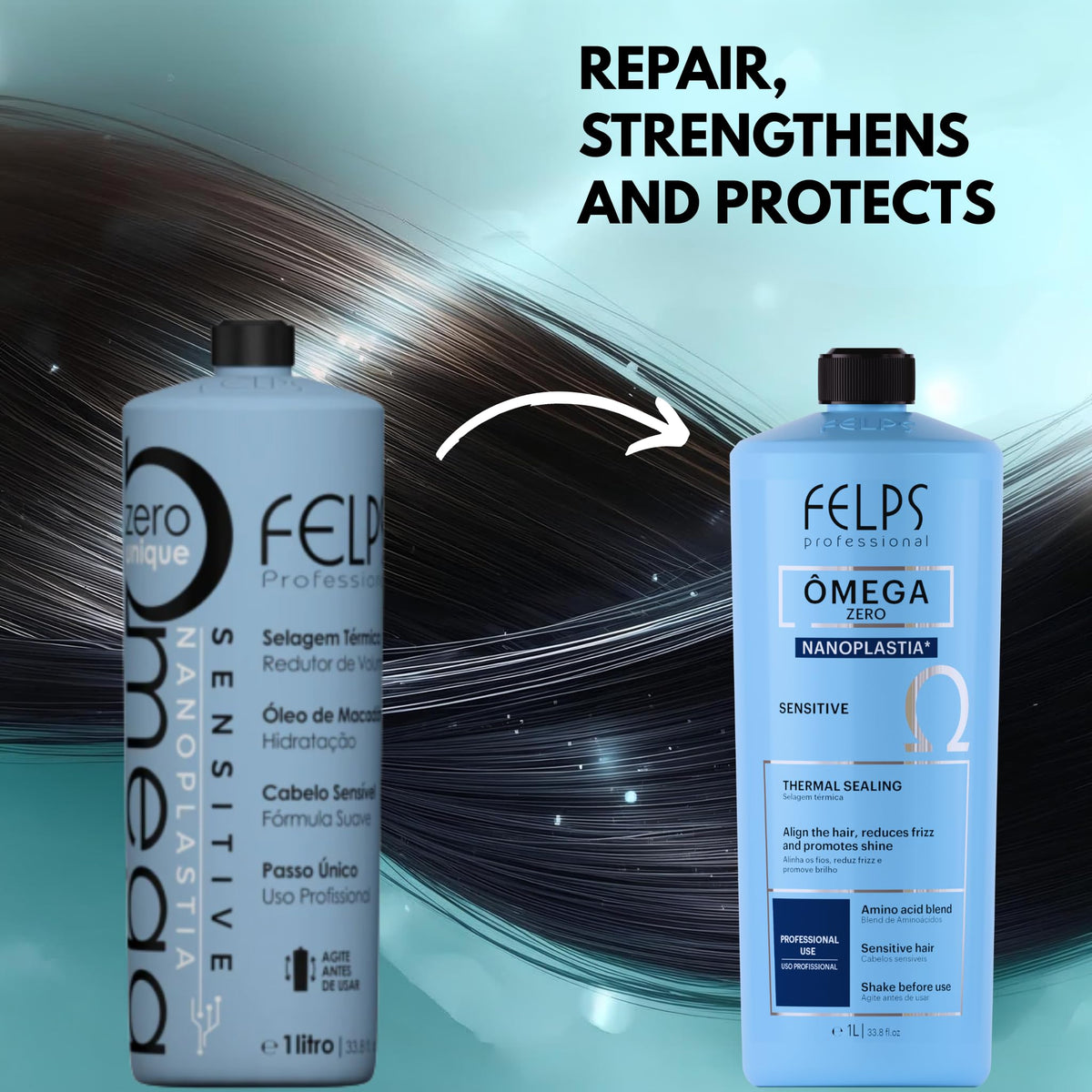 Felps Omega Zero packaging showcases a professional-grade formula for adult routines.