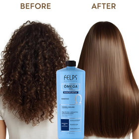 Felps Omega Zero smoothing texture close-up suggests salon-quality results at home.