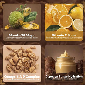 Felps Professional Marula Hyper-Nourishing Mask scoop reveals rich texture for easy application
