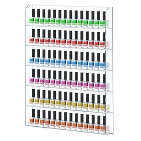 FEMELI 2-pack nail polish wall rack with six rows for easy color display
