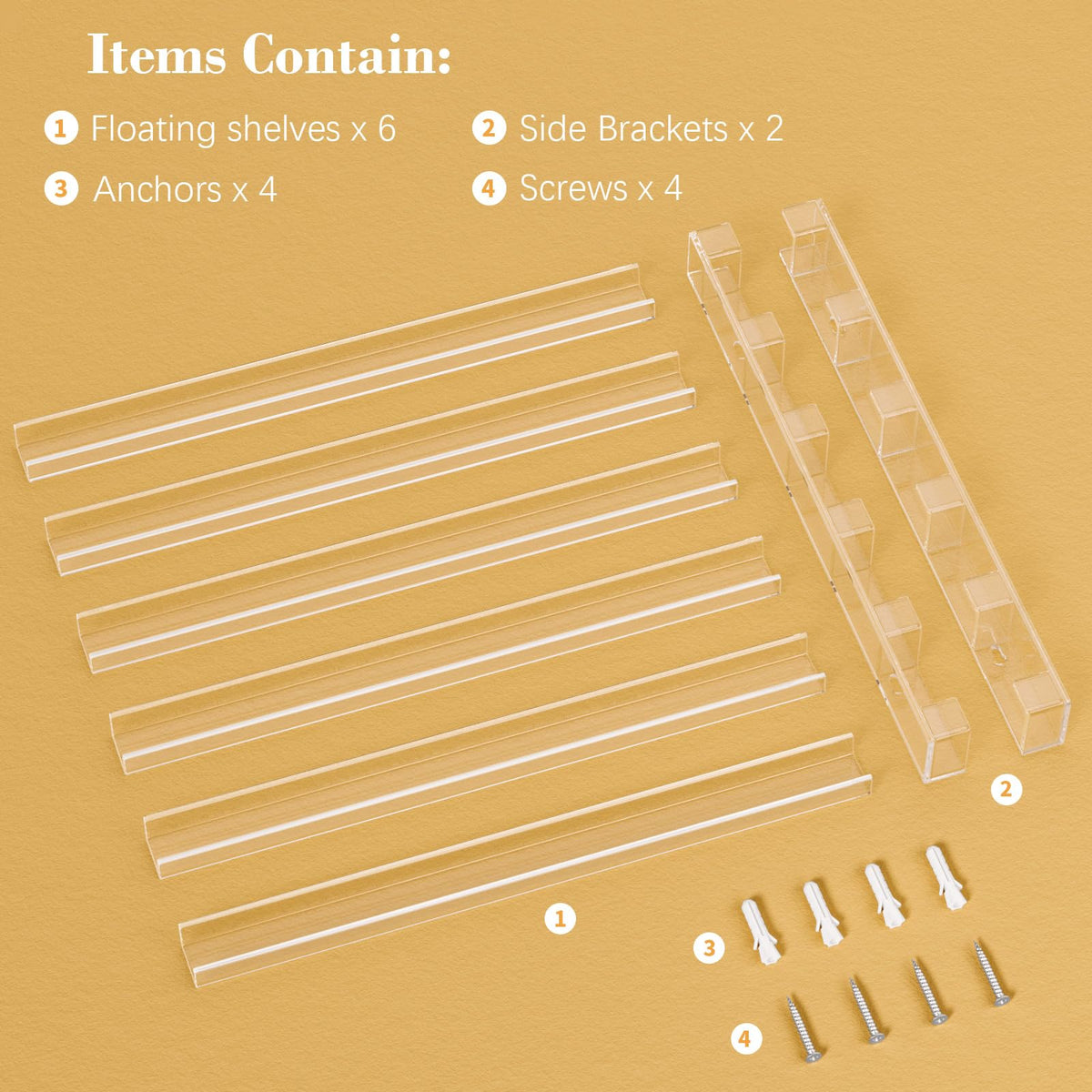 FEMELI nail polish rack side brackets installation shows wall mounting