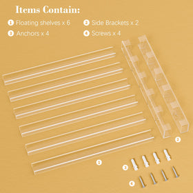 FEMELI nail polish rack side brackets installation shows wall mounting