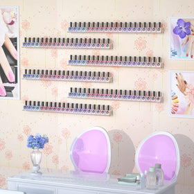FEMELI easy-install acrylic rack enables quick reorganization.
