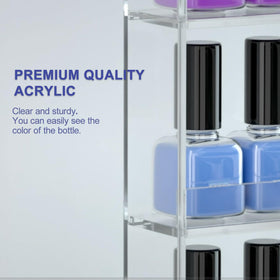 FEMELI nail polish rack installation options with screws and adhesive