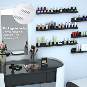 FEMELI black acrylic finish highlighting modern decor and bottle visibility