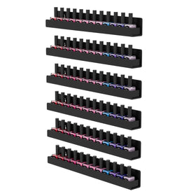 FEMELI nail polish wall rack with six shelves for organized color collection
