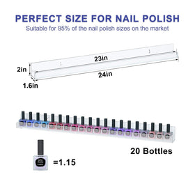 FEMELI nail polish wall rack ends with detachable caps prevent slipping.