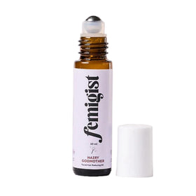 Femigist Hairy Godmother Oil bottle shows a lightweight formula for smoother facial skin.
