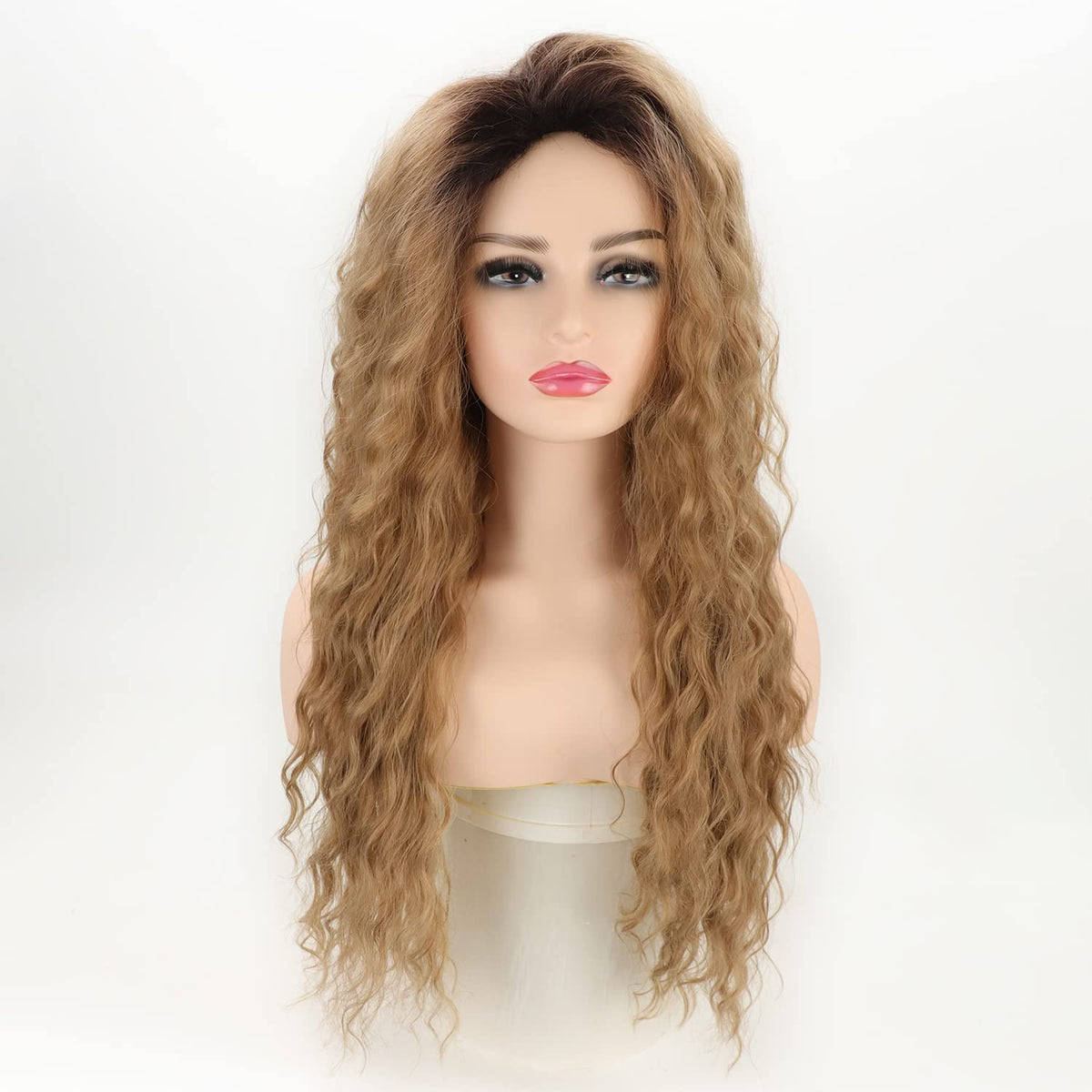 Fencca honey blonde wig 24 inch with loose waves for events