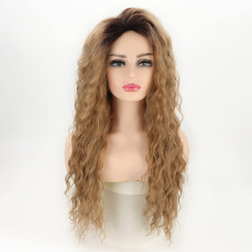 Fencca honey blonde wig 24 inch with loose waves for events