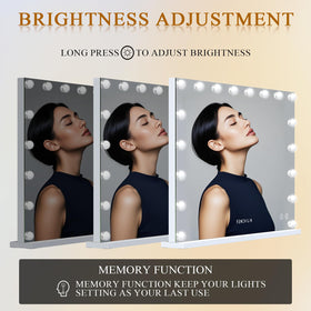 FENCHILIN vanity mirror with lights built-in speakers for hands-free listening