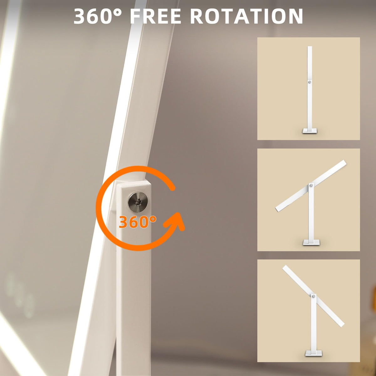 FENCHILIN LED illumination around the frame creates balanced lighting for grooming.