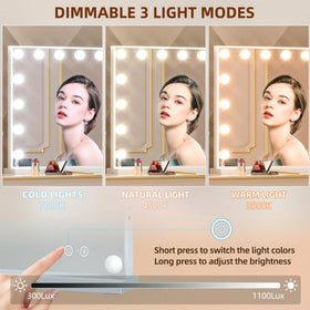 Fenchilin vanity mirror with Bluetooth speaker for hands-free audio.