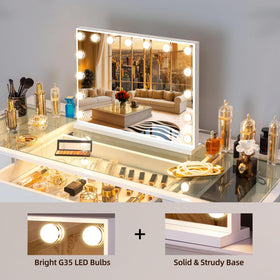 Fenchilin 22.8x18 vanity mirror fits desktop spaces.