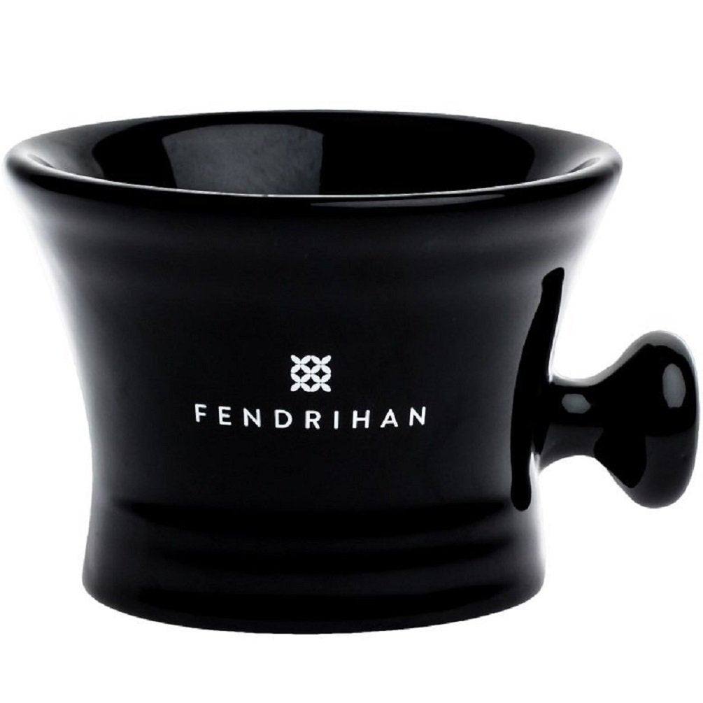 Fendrihan Essential Apothecary Shaving Mug with knob handle for secure grip during lathering