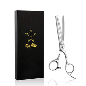 Fengliren 6-inch texturizing scissors blade close-up showing sharp edge for precise thinning