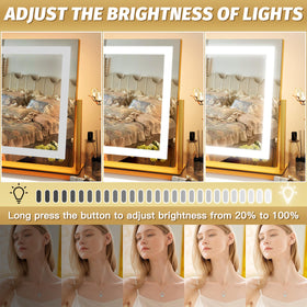 FENNIO vanity mirror with 10x magnification highlights fine details for makeup