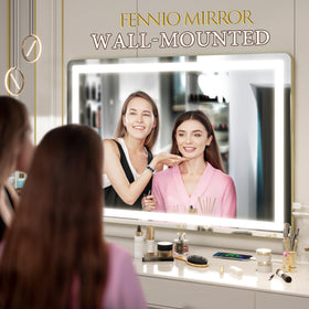 FENNIO vanity mirror aluminum frame provides durable daily use