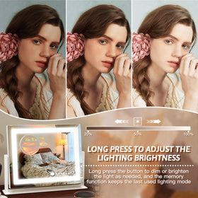 FENNIO vanity mirror 360-degree rotation for versatile angle adjustment
