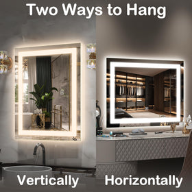 FENNIO vanity mirror adjustable brightness for precise visibility.