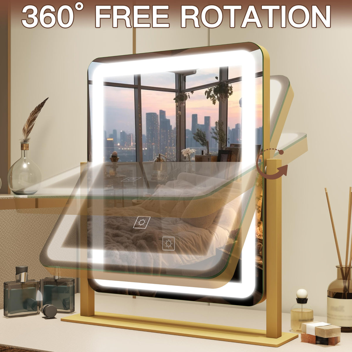 FENNIO vanity mirror lights dimmable brightness for mood lighting