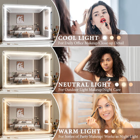 FENNIO vanity mirror lights side angle showing wide coverage