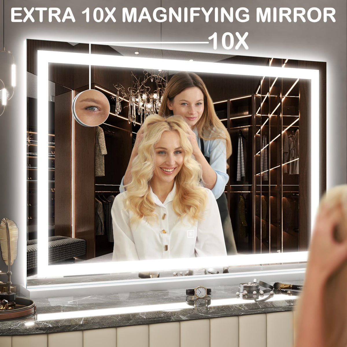 FENNIO tempered glass mirror offers safety and durability for busy home environments.